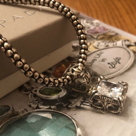 Silpada Sterling Silver Cubic Zirconia Uptown Pendant Necklace - Picture 11 of 16